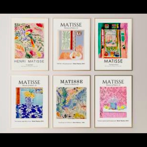 Matisse art exhibition set of 6